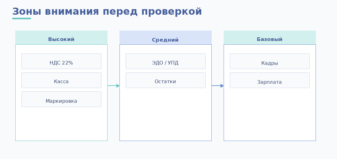 Зоны внимания перед проверкой ФНС